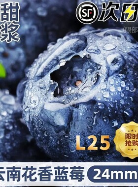 云南花香蓝莓新鲜水果当季大果现摘L25高山孕妇整箱顺丰包邮一颗