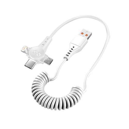 快冲冲三合一弹簧快充数据线1.5米单条装