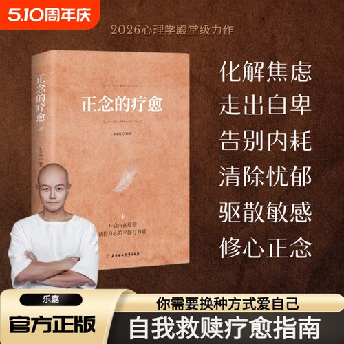 抖音同款正念的疗愈对抗焦虑的指南乐嘉禅修入门减压疗法恢复内心宁静开启内在获得身心的平静力量心灵正版书籍心理学自我