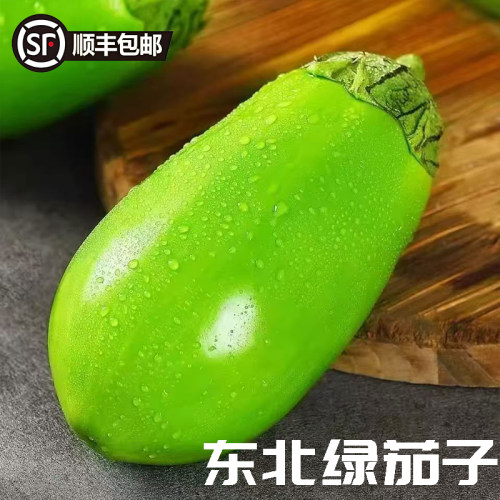 东北农家自种新鲜青茄子3-5斤顺丰包邮食用蔬菜绿茄子圆茄长茄