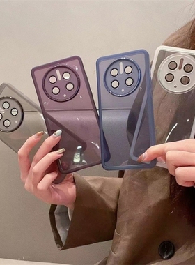 小众透明黑色适用红米K90小米14/13手机壳17promax镜头膜turbo3全包NOTE15亮面9/K60pro/K50/K40S