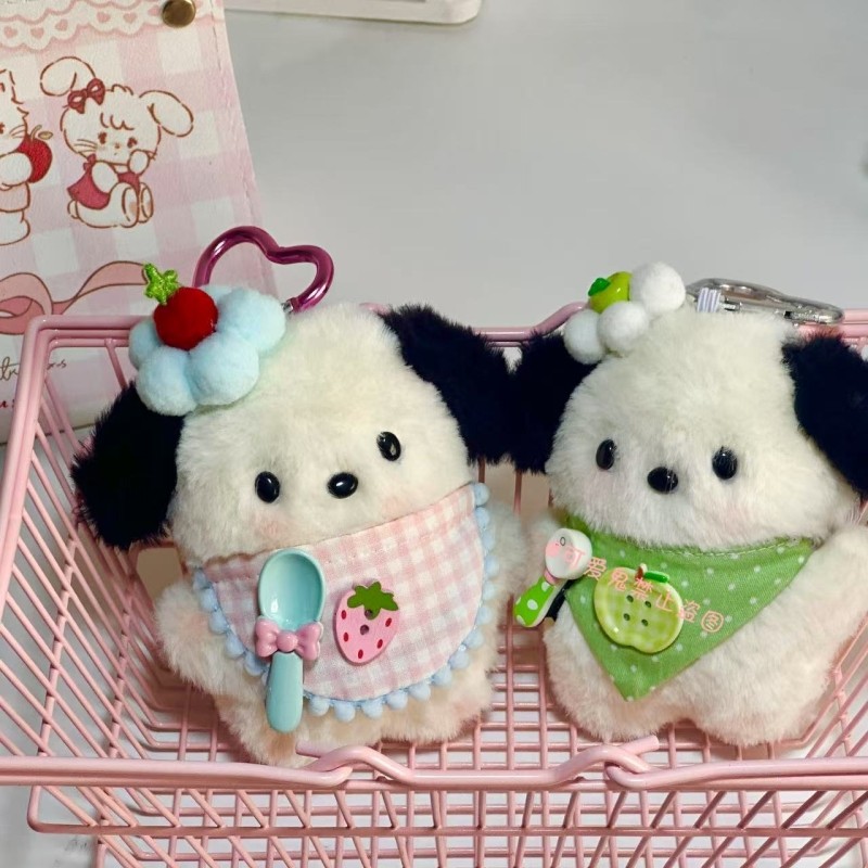 吱吱叫高颜值帕恰狗公仔钥匙扣书包挂件精致可爱包包挂饰小狗挂件