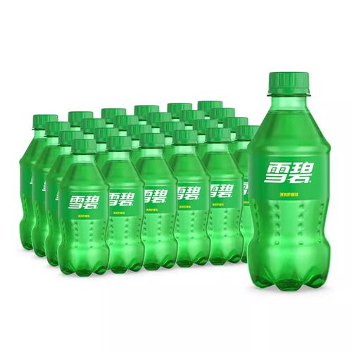 现货雪碧300ml柠檬味碳酸汽水饮料批发装气泡蔗糖瓶装可乐可口
