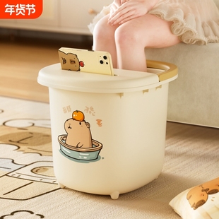 泡脚桶家用高深洗脚盆过小腿保温女士养生儿童宿舍专用按摩加高