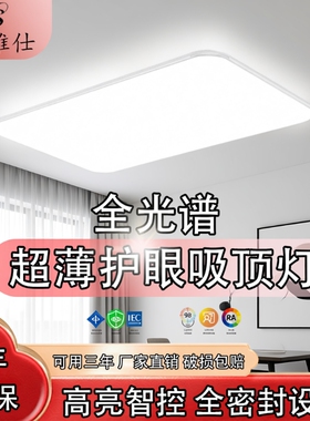 广东中山新款客厅led主灯现代简约超薄高亮全光谱护眼全屋灯具