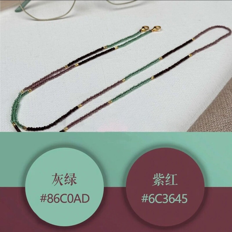 敦煌莫高经典配色眼镜链耳机链女新中式国风高级感墨镜挂绳Y7160