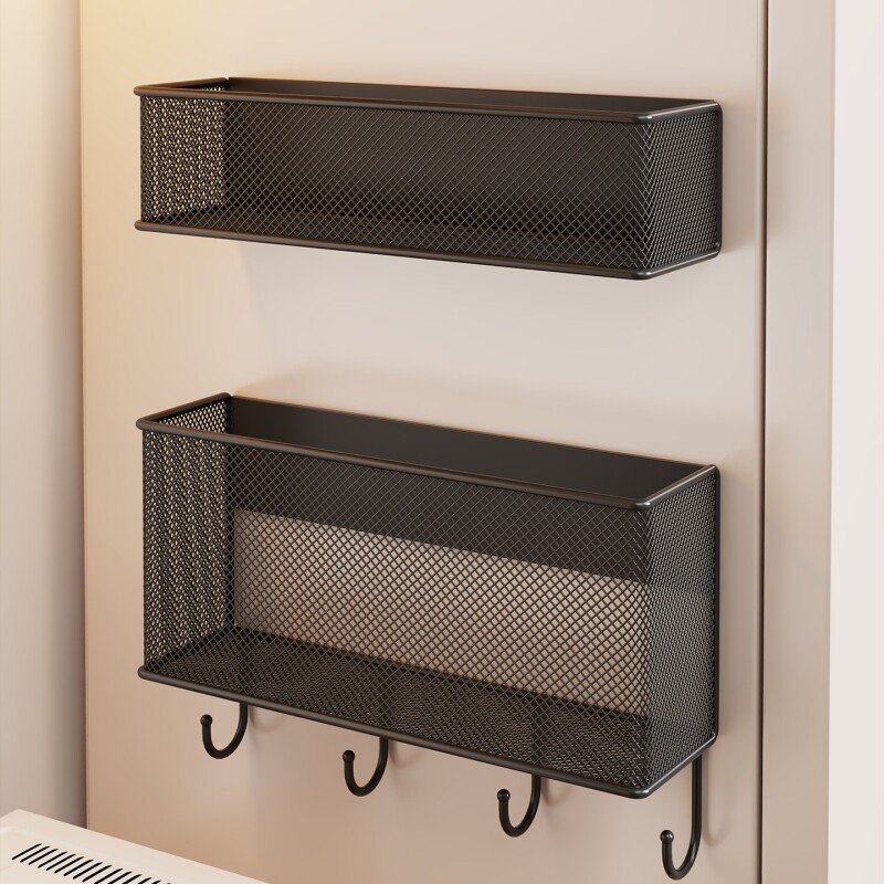 冰箱磁吸置物架侧面收纳神器贴墙免打孔多功能壁挂式收纳架厨房