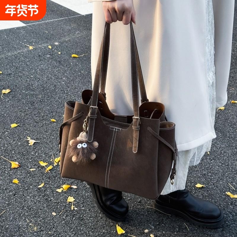 金玉鸟大容量三层托特包2025秋冬新款百搭通勤高级质感单肩包韩版,箱包皮具/热销女包/男包,托特包,淘宝优惠券,粉丝福利购,淘宝优惠卷