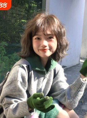 假发女短发短卷发网红lolita蛋卷羊毛卷夏季时尚jk逼真全头套蓬松