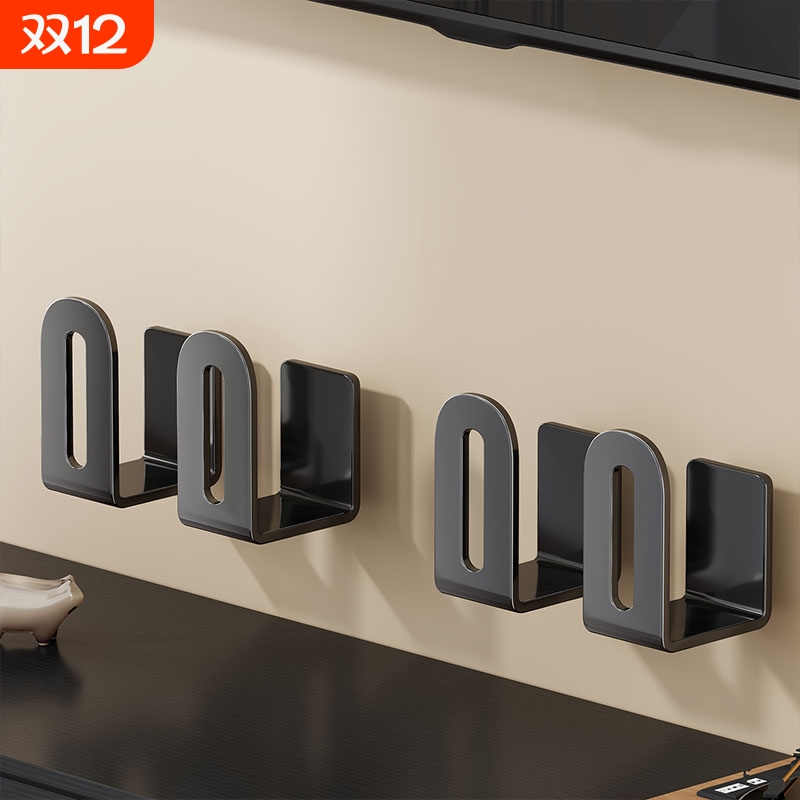 路由器免打孔wifi置物架家用多功能悬挂机顶盒支架挂壁式收纳神器