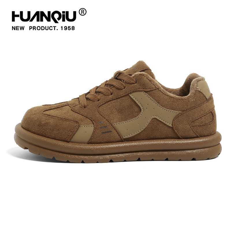 环球加绒保暖复古德训鞋女款2025冬季新款阿甘鞋休闲百搭厚底棉鞋