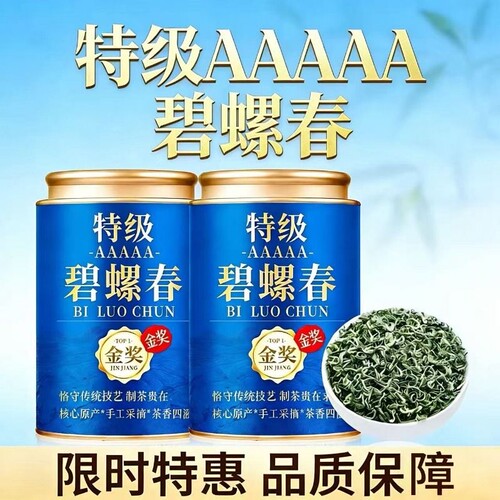 正宗碧螺春雨前头采2026新茶正宗花果香浓香耐泡高山绿茶罐装250g