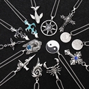 嘻哈十字架项链潮男毛衣链潮酷首饰品挂链高级感挂链时尚 百搭饰品