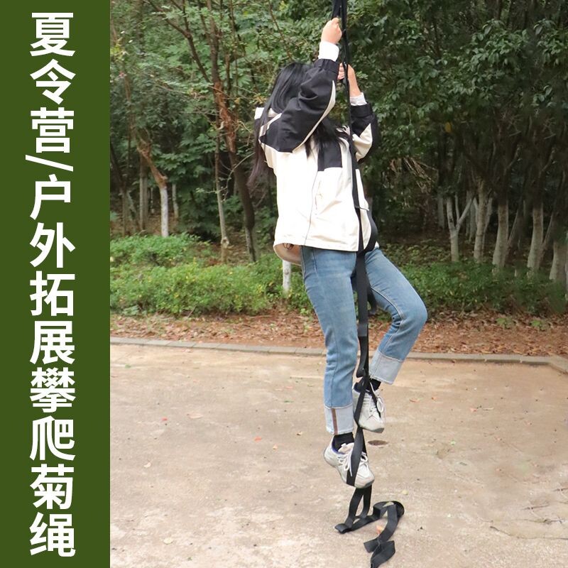 便携登山软梯子户外攀岩绳梯高承重菊绳消防应急绳索速降装备器材