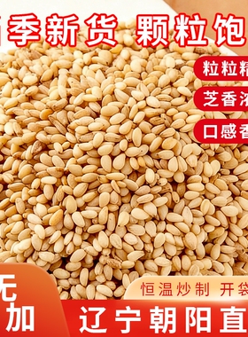 东北熟白芝麻250g农家杂粮新货批发白皮免洗炒熟即食烘焙烧烤撒料