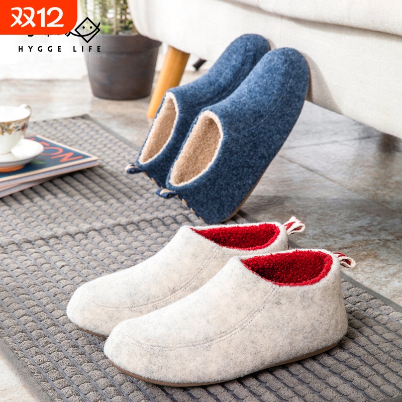 冬季室内男款保暖加厚木地板包跟棉拖鞋女防水静音软底无声防滑