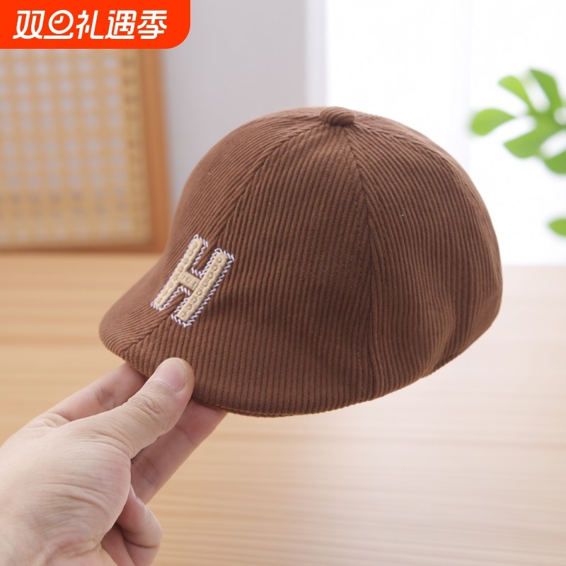 儿童帽子男孩贝雷帽秋冬季2025新款男童前进帽秋天宝宝鸭舌帽痞帅