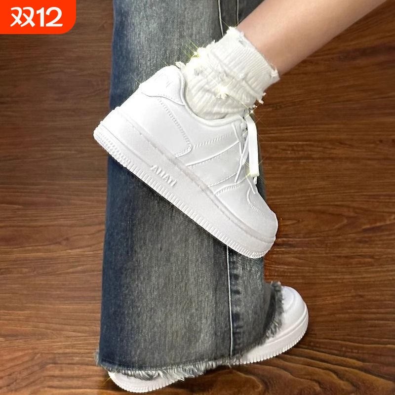 2025秋新厚底增高女小白板鞋