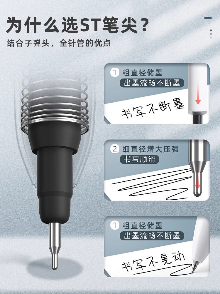 랑고 속건성 붓질문펜 젤펜 프레스소백펜 ST펜촉 볼볼 시그니처 블랙펜 고가수성펜 리필 매끄러운 필기연습 카본 학생특화 블랙수험 예쁜 필기감