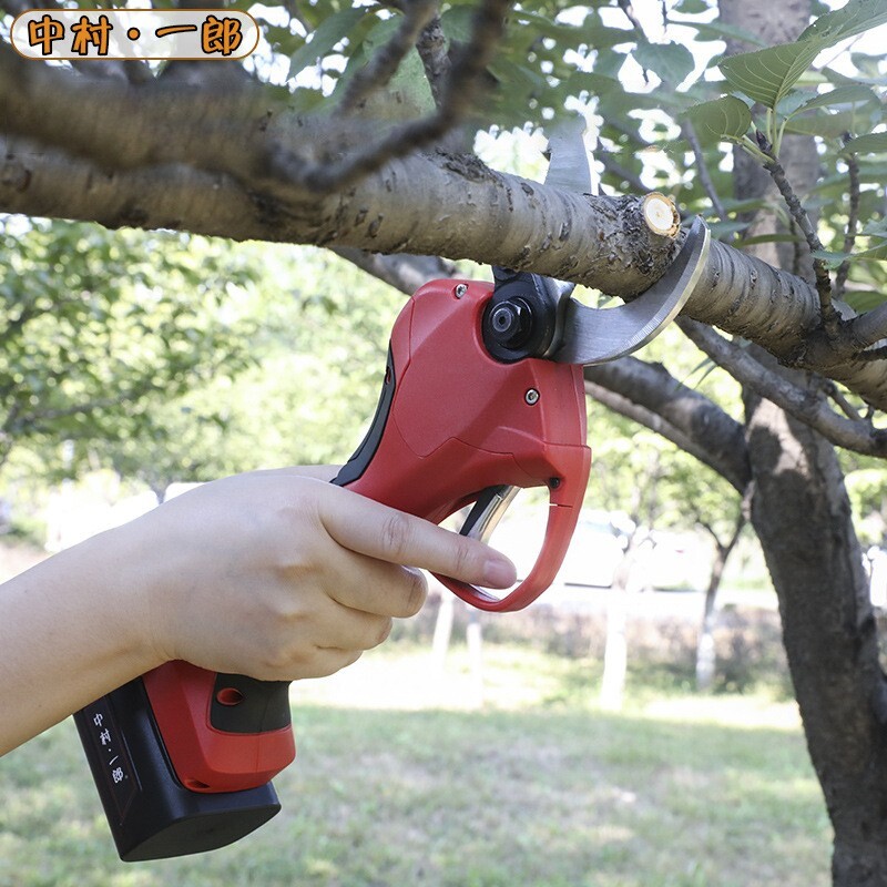 中村一郎锂电修枝剪刀无线电动果树剪刀家用充电式修剪树枝园艺剪图片
