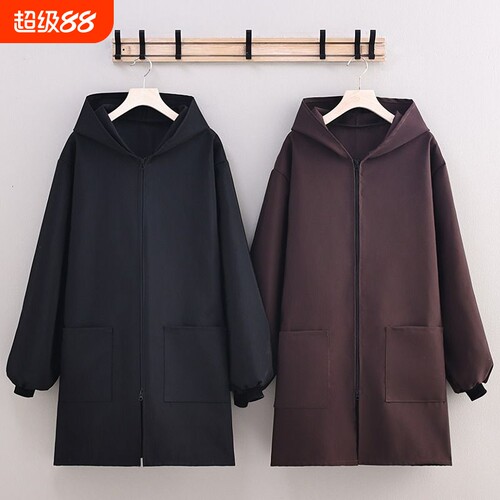 春秋纯色防污防油长袖围裙