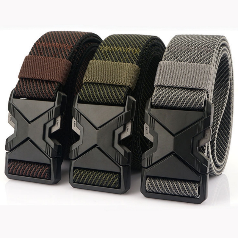 腰带男士合金战术插扣弹力帆布