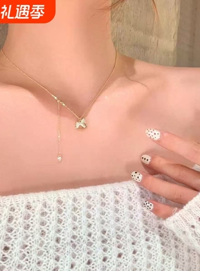 2026生肖金色小马项链女小红书同款马上有钱锁骨链高级感设计气质