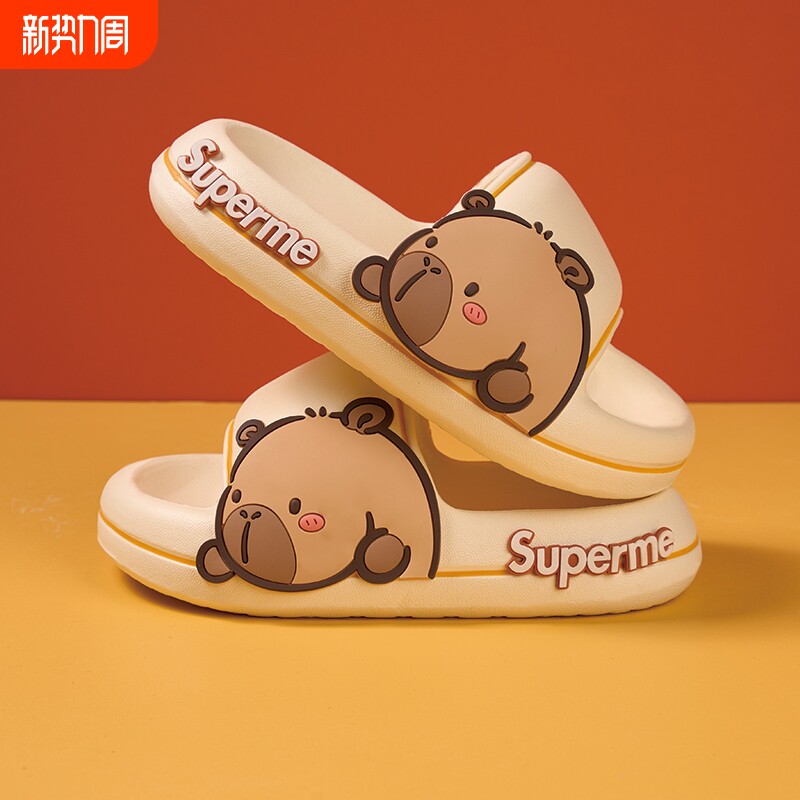 卡皮巴拉儿童拖鞋2025男童女孩新款防滑防摔软底亲子凉拖室内居家