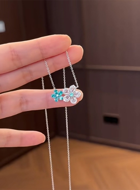 小众清新花朵时尚高级感项链饰品