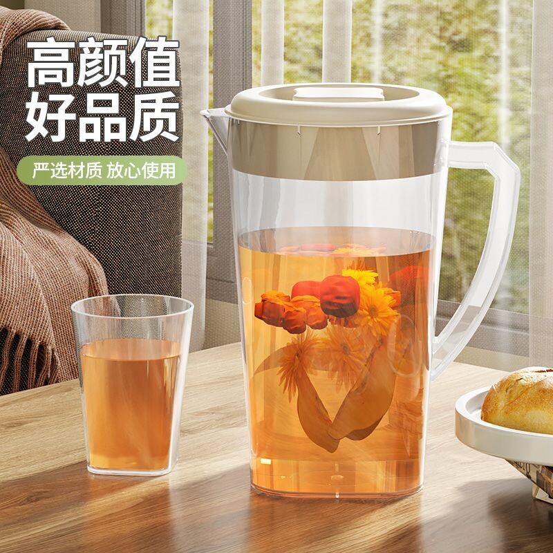 冷水壶食品级pp耐高温防爆水壶大容量大号冰箱热凉水壶家用泡茶壶