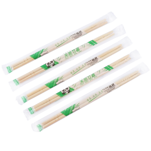 100双一次性筷子食品级专用碗筷家用卫生竹筷独立包装加长饭店