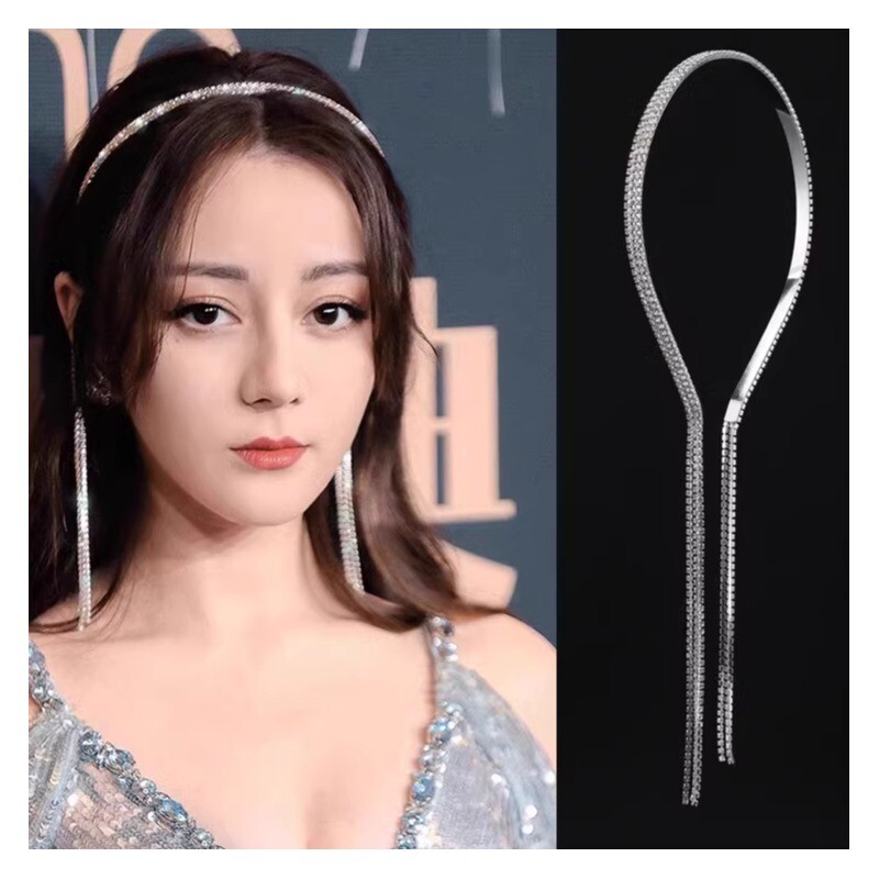 流苏压发圈发箍女2024新款高级感头箍发卡发饰头饰品精致高档长发