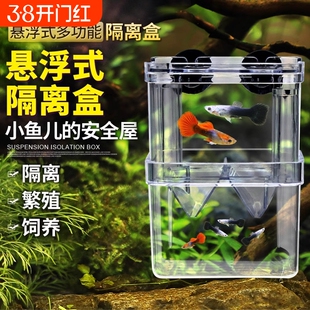 鱼缸隔离盒孔雀鱼繁殖盒凤尾斑马母鱼产房小鱼缸内胎生鱼幼鱼孵化