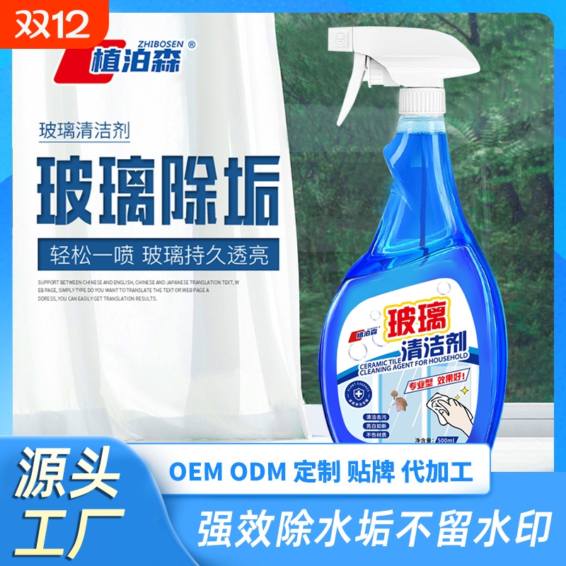 玻璃清洁剂家用擦窗保洁专用强力去污除垢浴室水渍镜子窗户神器