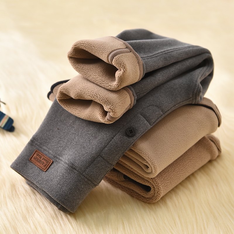 男童秋冬季加绒加厚保暖裤裤子