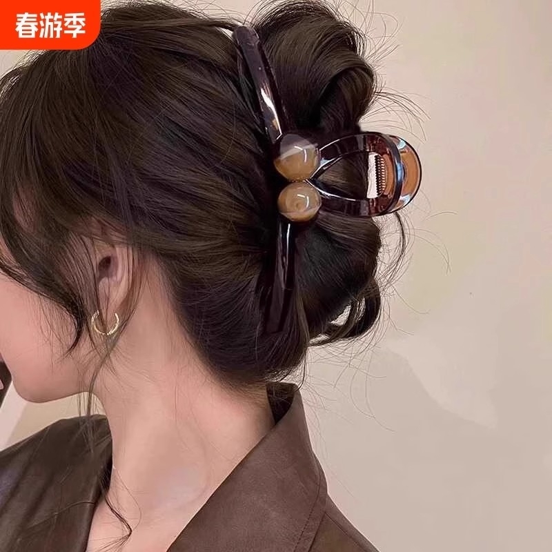 高级感抓夹2024新款发抓大号发卡发量大鲨鱼夹头饰后脑勺发夹发饰