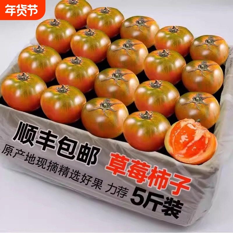 丹东草莓柿子番茄新鲜自然熟铁皮柿子盘锦碱地生吃水果番茄顺丰,水产肉类/新鲜蔬果/熟食,番茄,淘宝优惠券,粉丝福利购,淘宝优惠卷