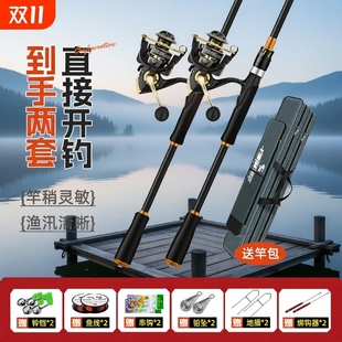 新款 筏钓竿全套岸抛伐竿远投海杆抛竿软尾小阀杆桥钓鱼竿 筏竿套装