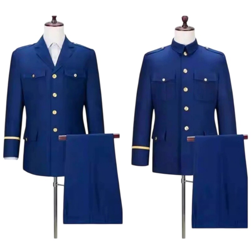 新消款原版春秋常服外套冬常服套装火焰蓝长袖长裤工作服常服男