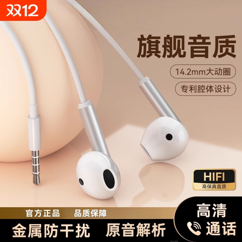 有线耳机半入耳入耳式type-C电脑K歌适用于苹果华为小米苹果桃李