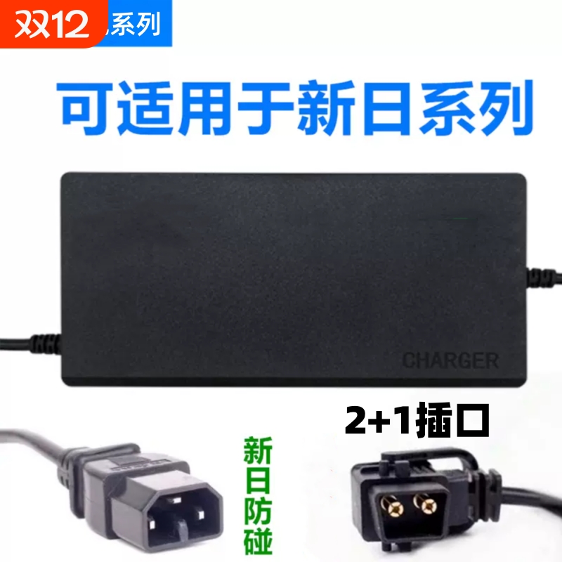 适用于新日两三轮车电动电瓶车离子锂电池充电器48V54.6V42防触碰