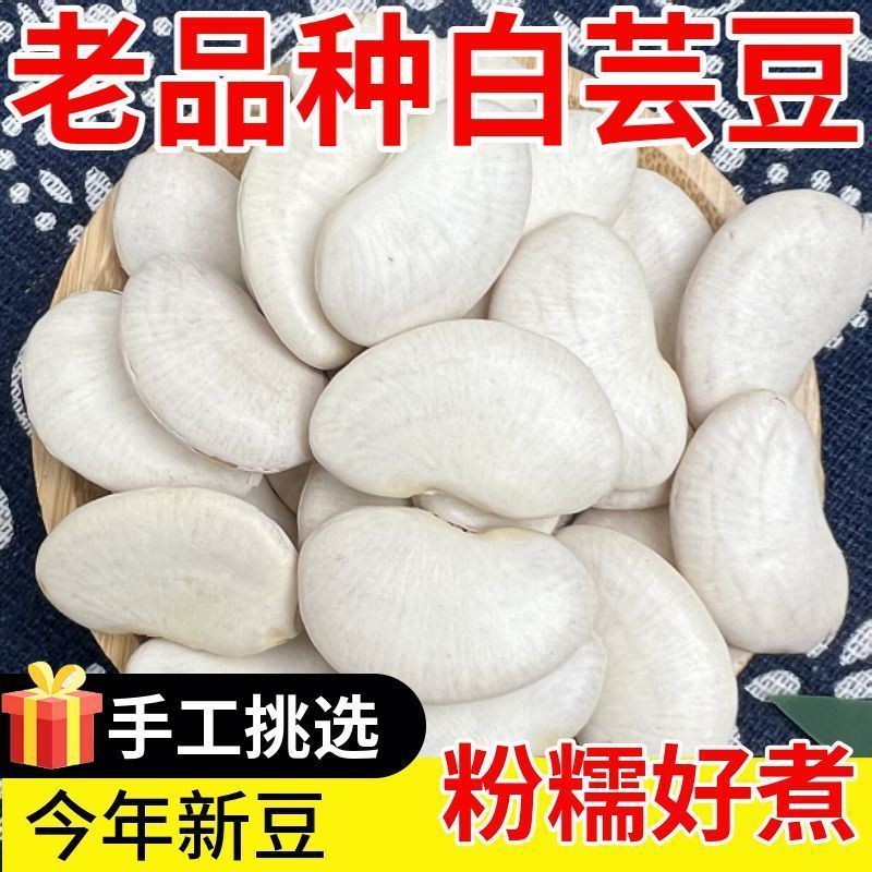 云南食用大白芸豆新货农家自产大白豆云豆四季豆五谷杂粮散装黑豆