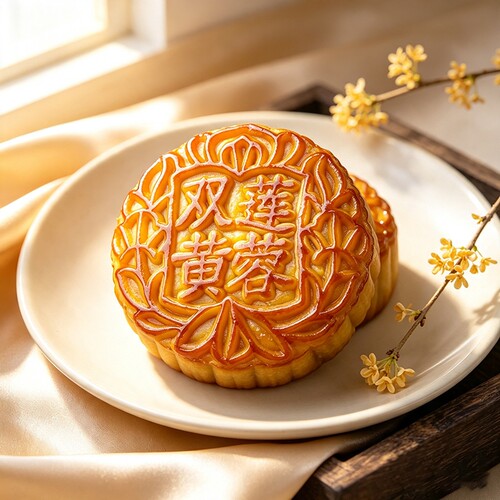 125g双黄莲蓉大月饼蛋黄广式月饼传统糕点中秋礼物礼盒散装豆沙