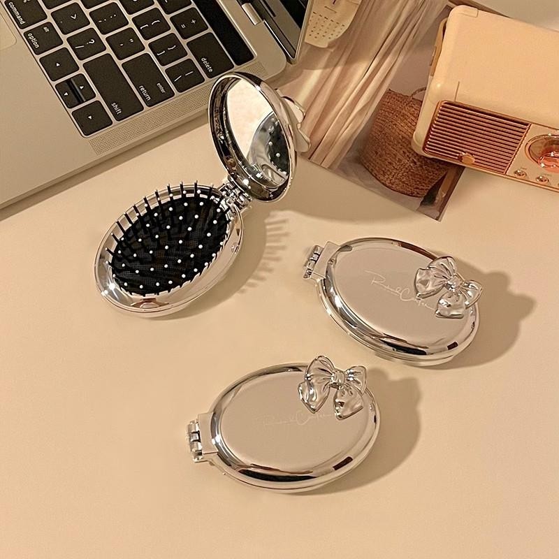 高级感折叠气囊梳带镜子女士气垫梳随身便携按摩梳迷你可爱小梳子