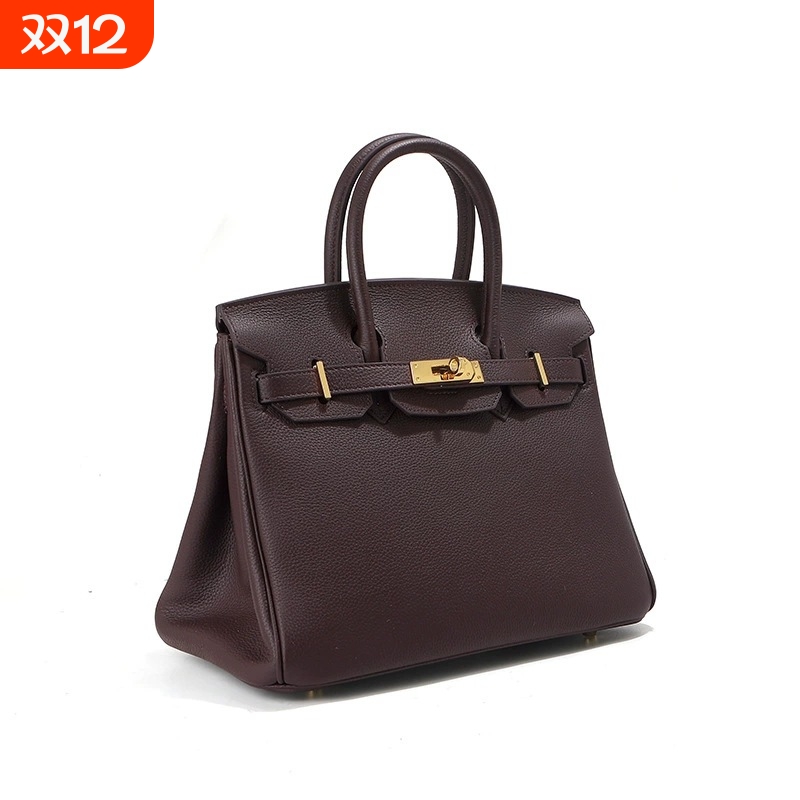 头层牛皮铂金包真皮女包大容量凯