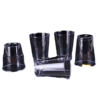 航空杯一次性杯子水杯硬杯茶杯加厚塑料商家用透明太空杯酒杯加硬