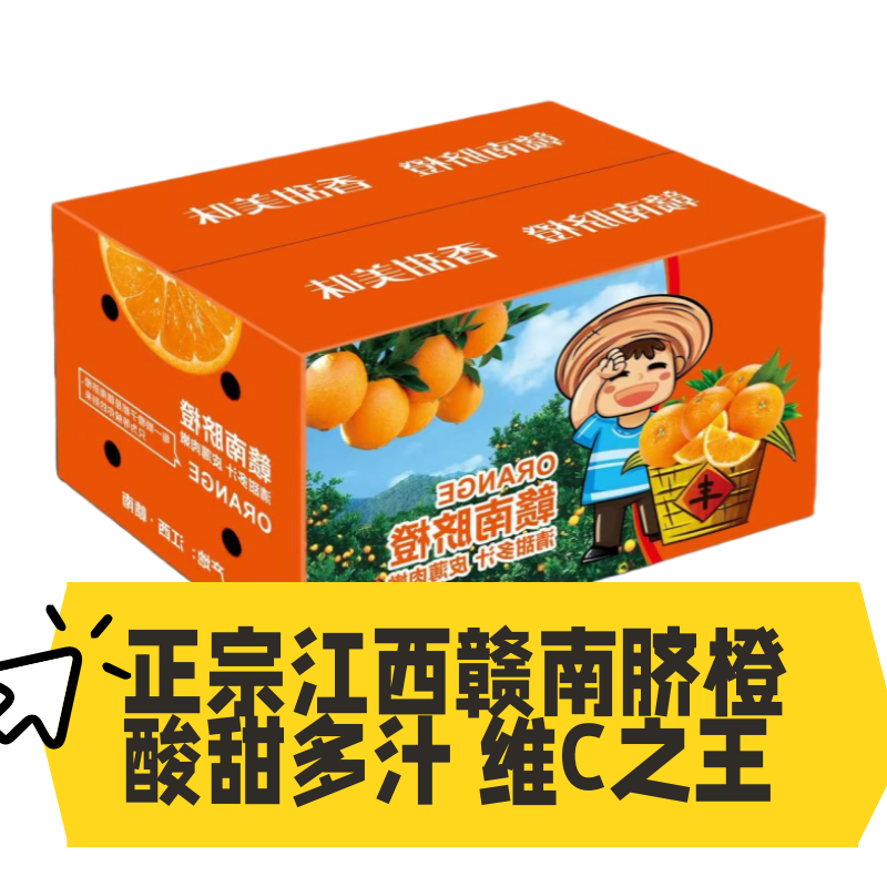 淘宝买菜 江西正宗赣南脐橙 当季整箱水果正宗江西赣州橙子3斤装