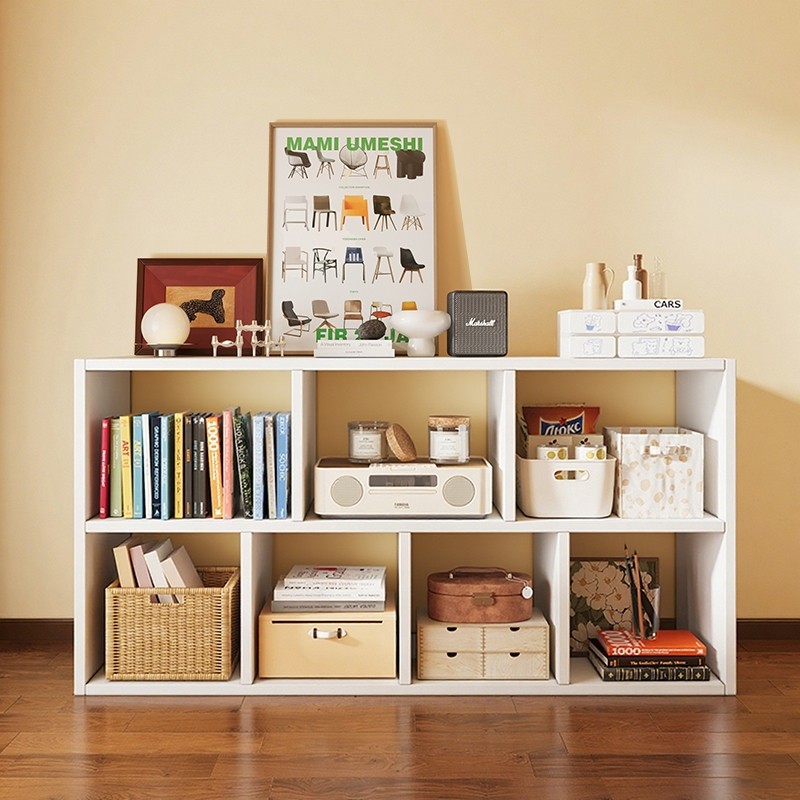 书架落地置物架客厅收纳柜格子柜家用学生矮柜子幼儿园书柜置物柜