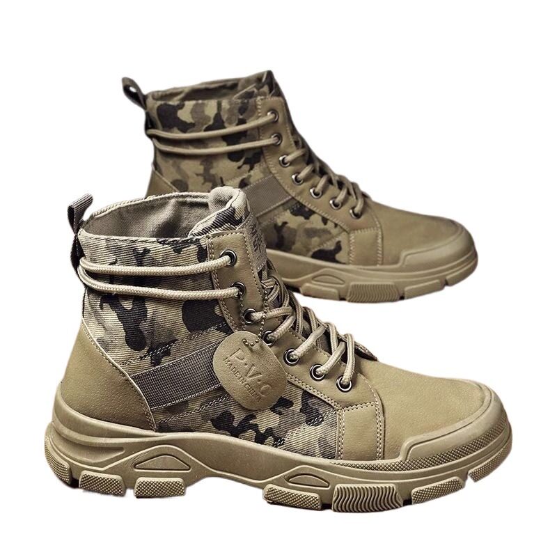 MARTIN BOOTS MENS AUTUMN AND WINTER FLEECE COTTON SHOES DESERT OVERALLS MENS SHOES SPORTS WATERPROOF COMBAT LABOR PROTECTION WORK MOUNTAINEERING