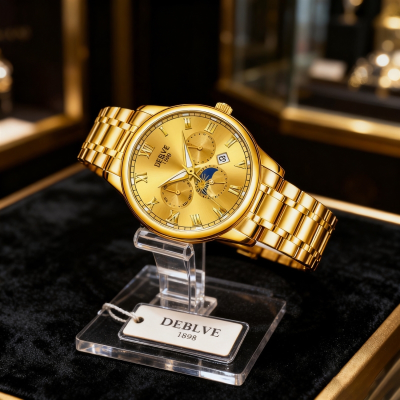 正品名牌钢带商务防水石英腕表高级感男士男款手表全自动非机械表